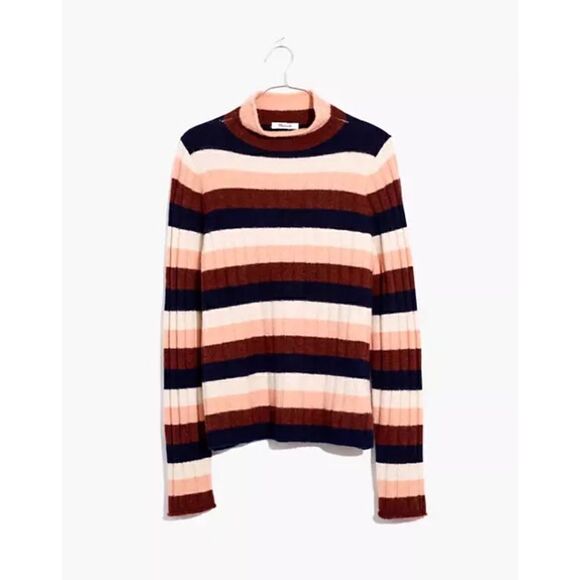 Madewell Striped Evercrest Turtleneck Sweater in Coziest Yarn - Picture 5 of 9